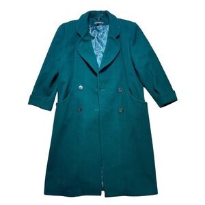 Donny Brook Emerald Green Wool Trench Coat US 12P